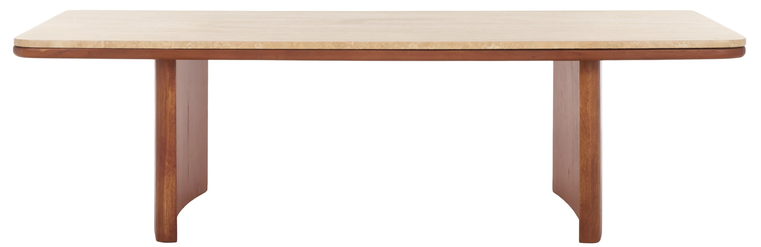 Trinsly Travertine Top Coffee Table