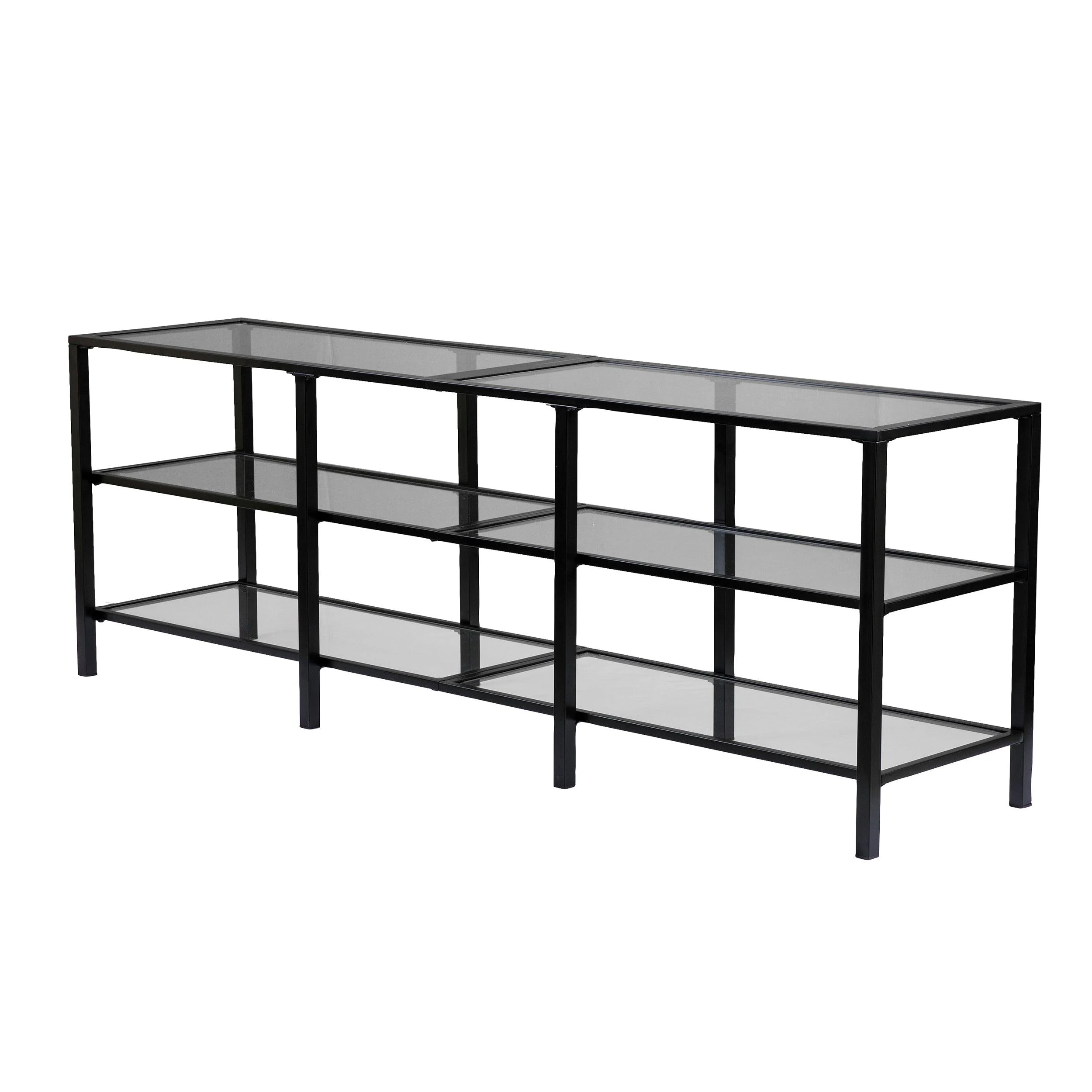 Tyler Metal/Glass Media Stand – Transitional Style - Black
