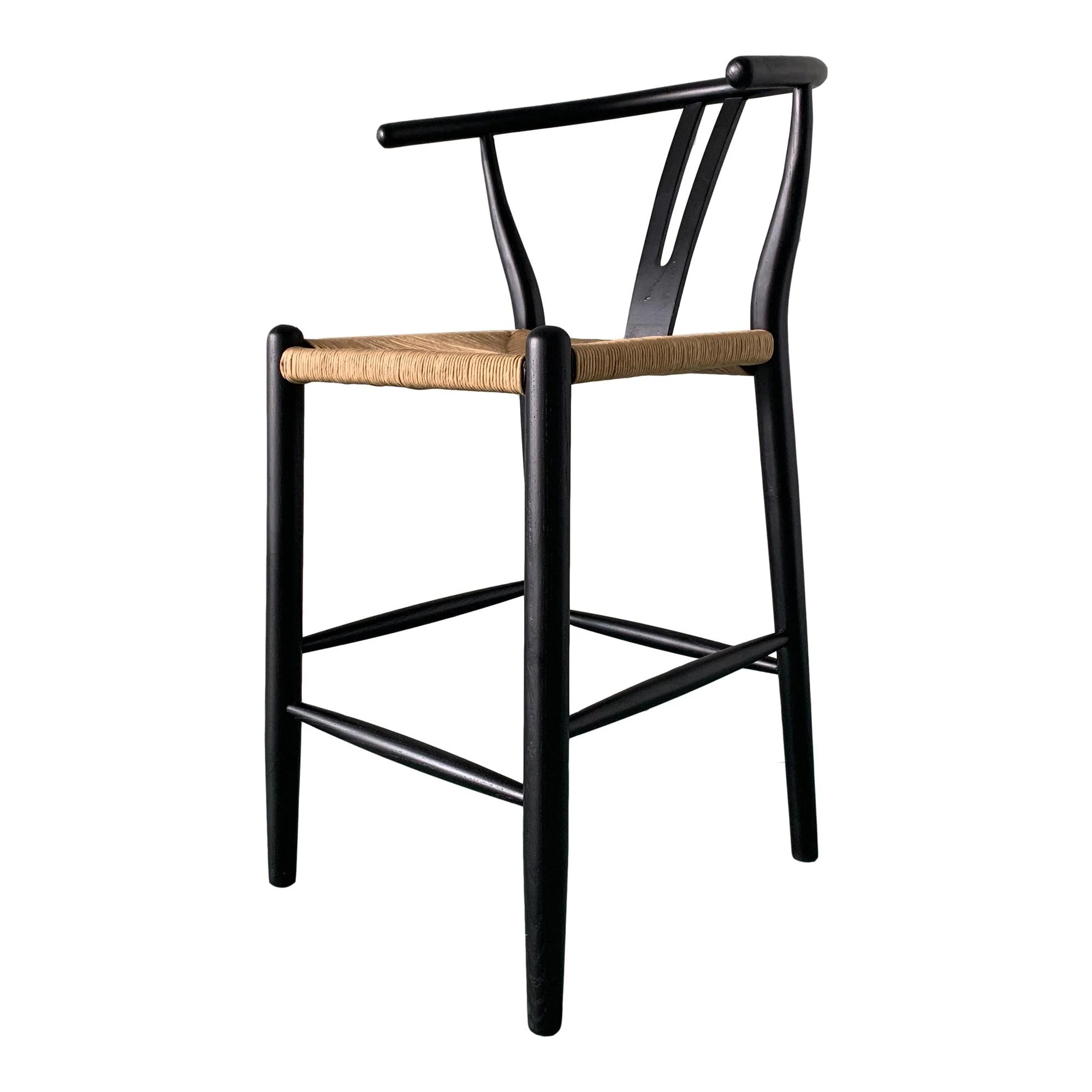 Ventana Counter Stool Black And Natural - Set of 2