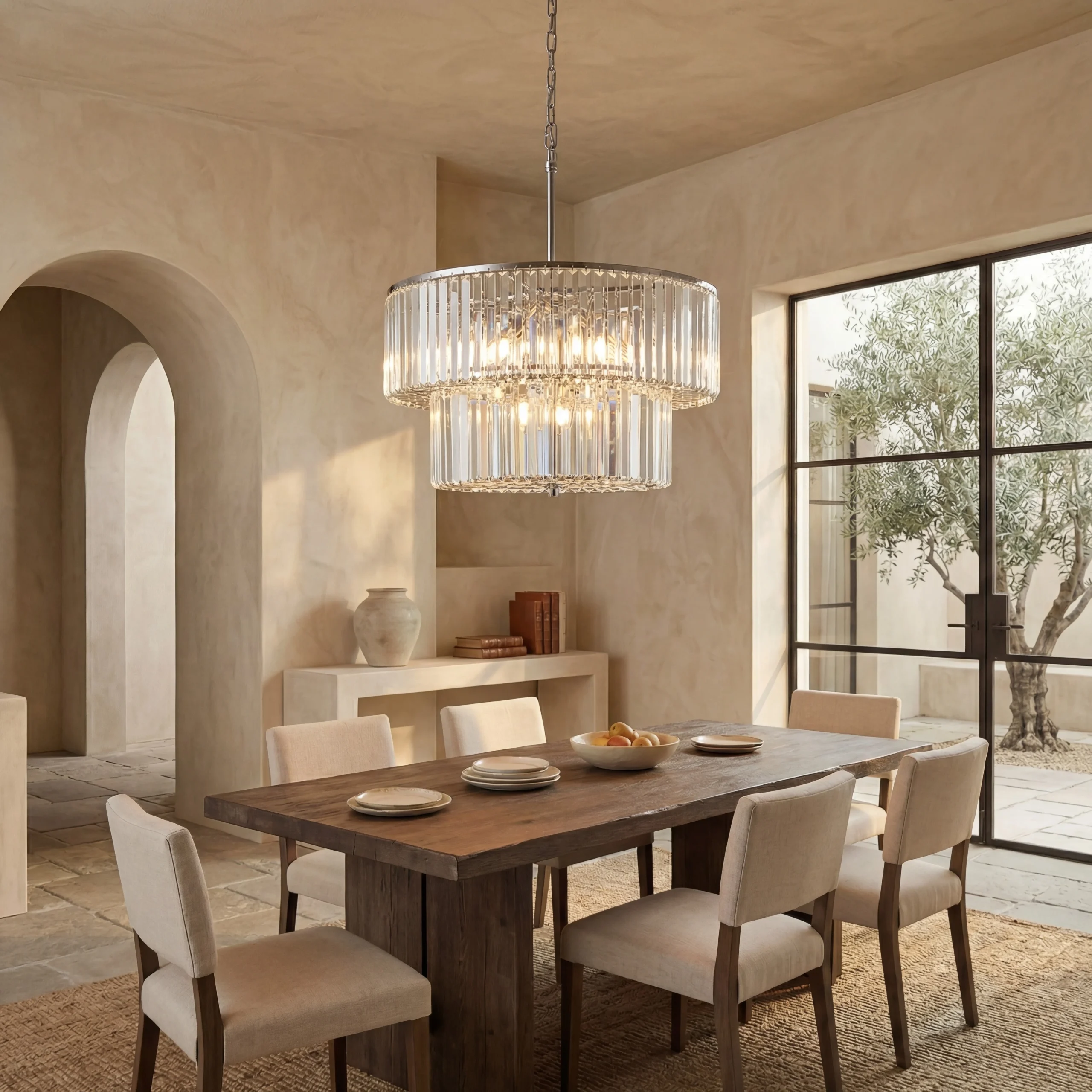 Viviann Crystal 2 Tier Chandelier