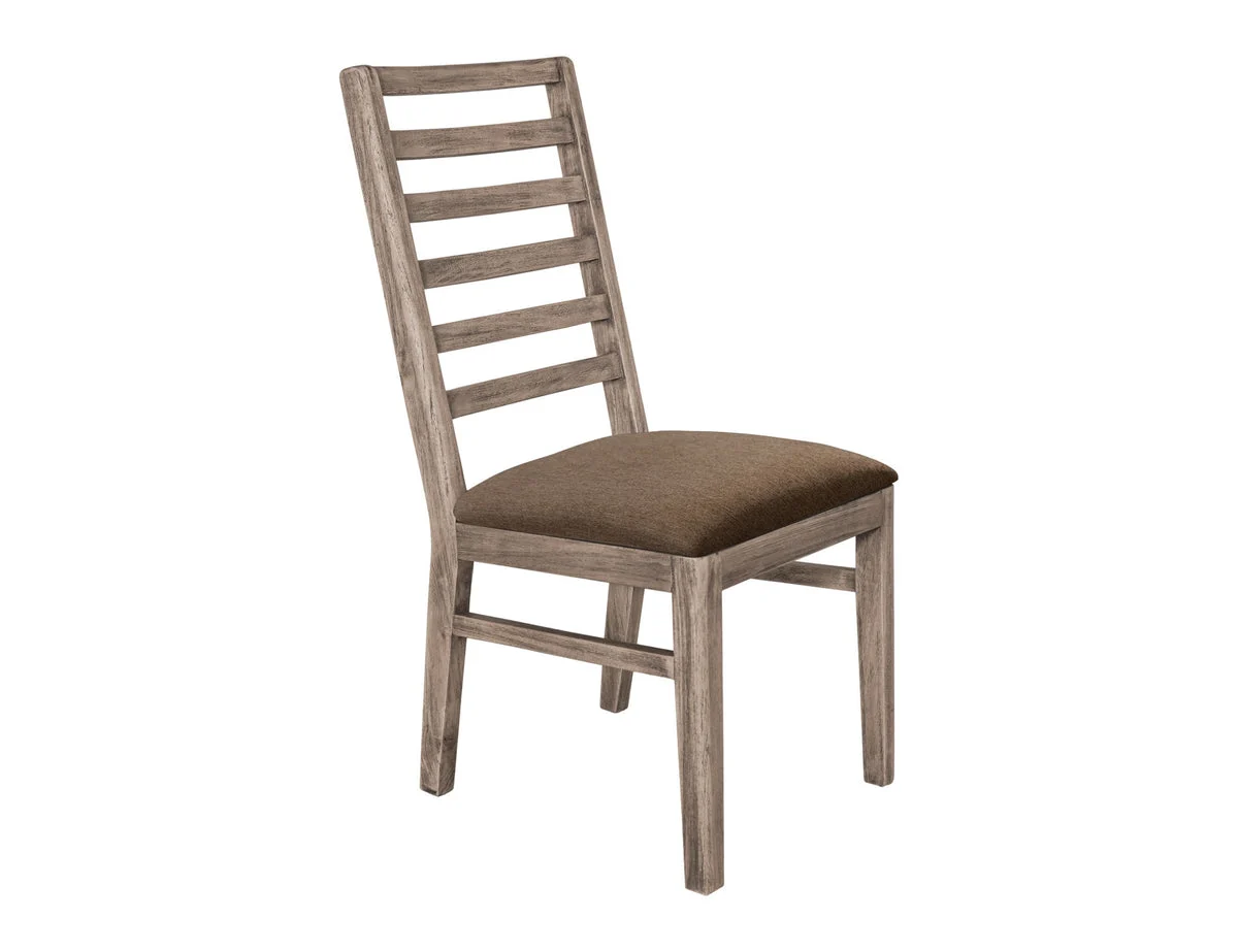 White Balam - Upholstered Seat Wooden Chair (Set of 2) - Ivory White