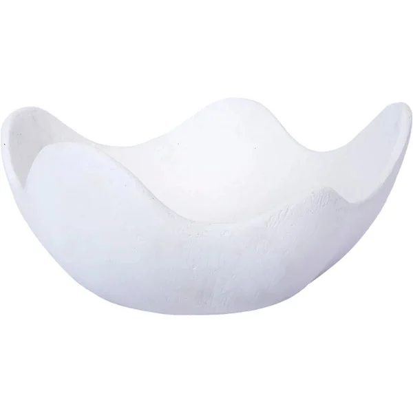 White Gesso Holland Decorative Bowl