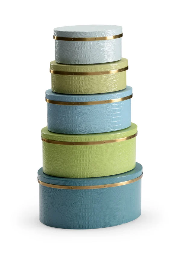 Wildwood Oval Boxes Blue/Green (S5)