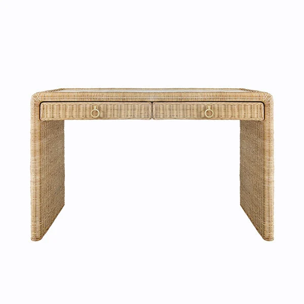 Worlds Away Adrien Rattan Desk