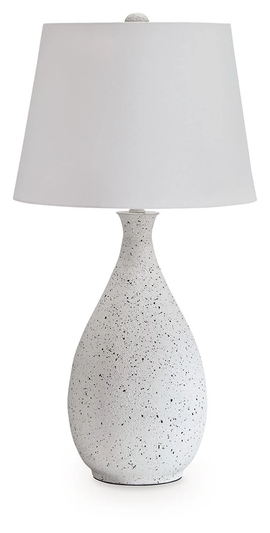 Wyattford - White / Black - Metal Table Lamp